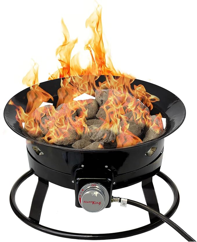 Smokeless Propane Fire Pit, 24-inch Portable Firebowl, 58K BTU with Self Igniter