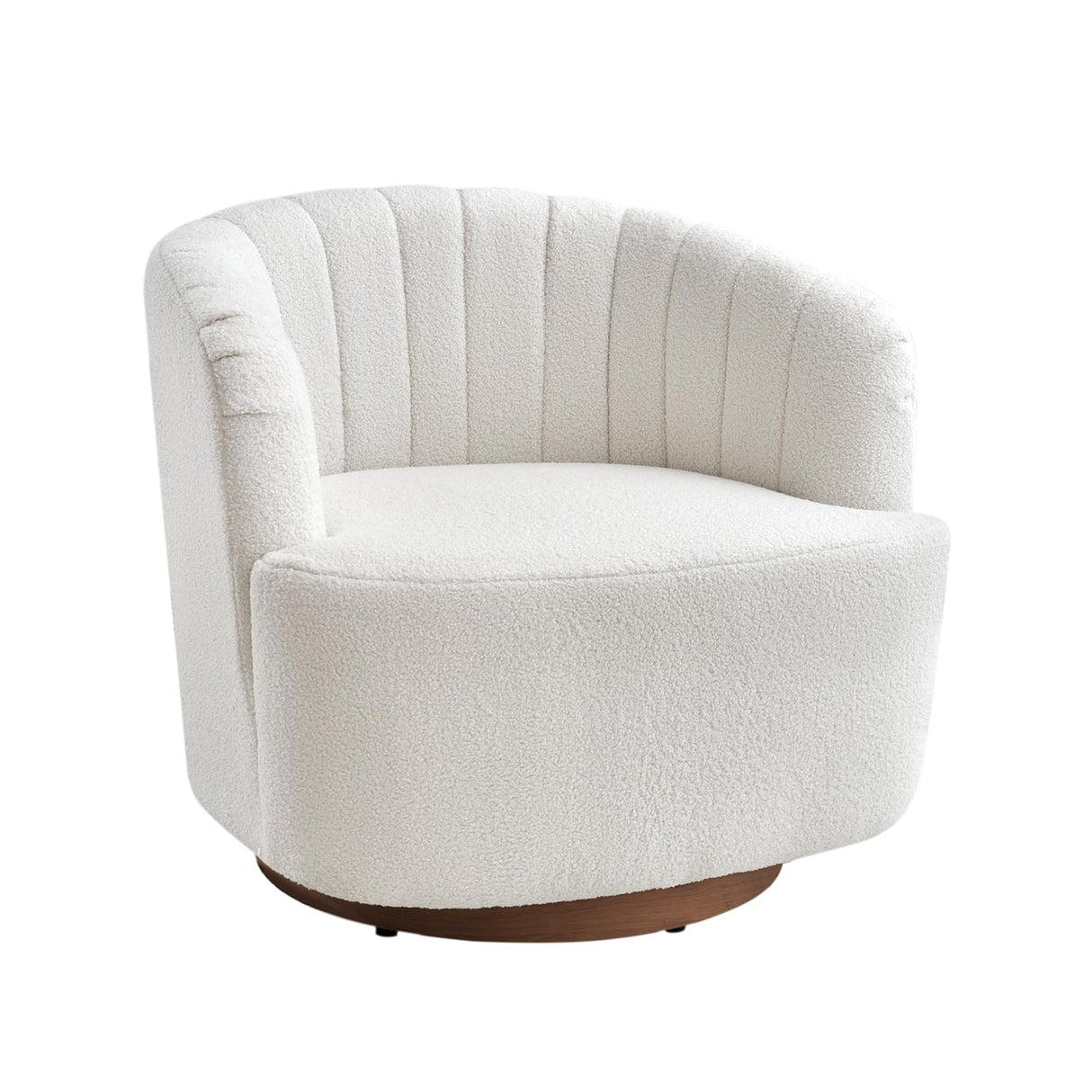 Modern Swivel Accent Barrel Chair, Comfy 360° Round Living Room Bedroom Chairs