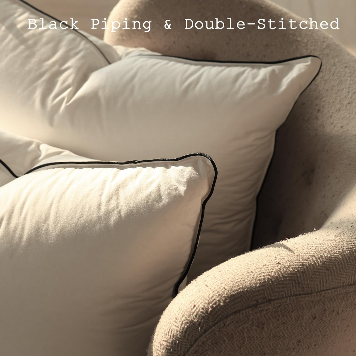 Luxury High Fill Power Down Pillow 700Fill, Breathable Cotton Shell