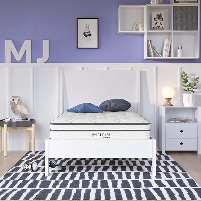 Jenna Innerspring and Foam Mattress-10-Year Warranty, Queen, White