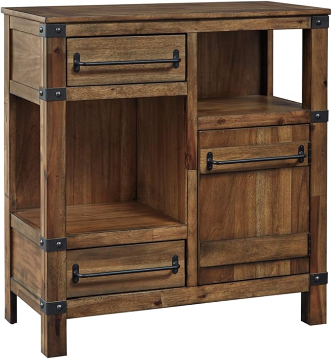 Roybeck Industrial Accent Cabinet with 2 Shelves, 1 Adjustable Shelf and 2 Drawers