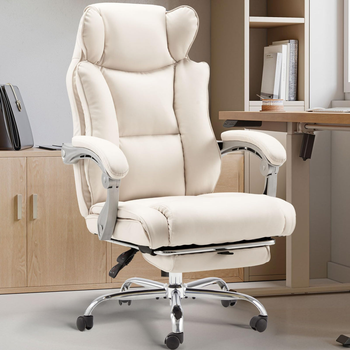 Office Desk Chair with Foot Rest High Back Executive Office Chair