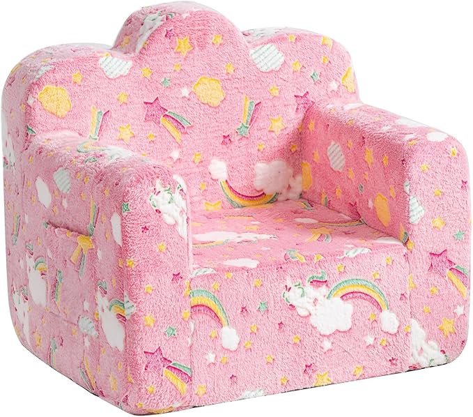 Kids Couch Sherpa Toddler Chair, Cloud-Like Comfy Kids Sofa Toddler Reading Chair