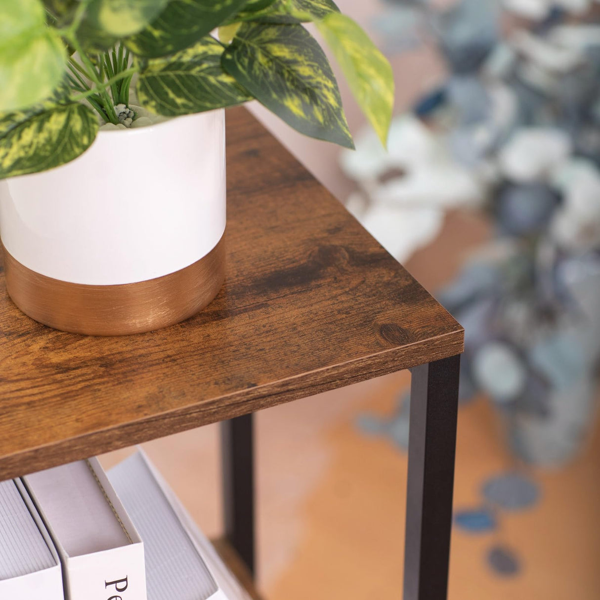 ZenLeaf 2-Tier Tall Plant Stand - Wood Plant Table