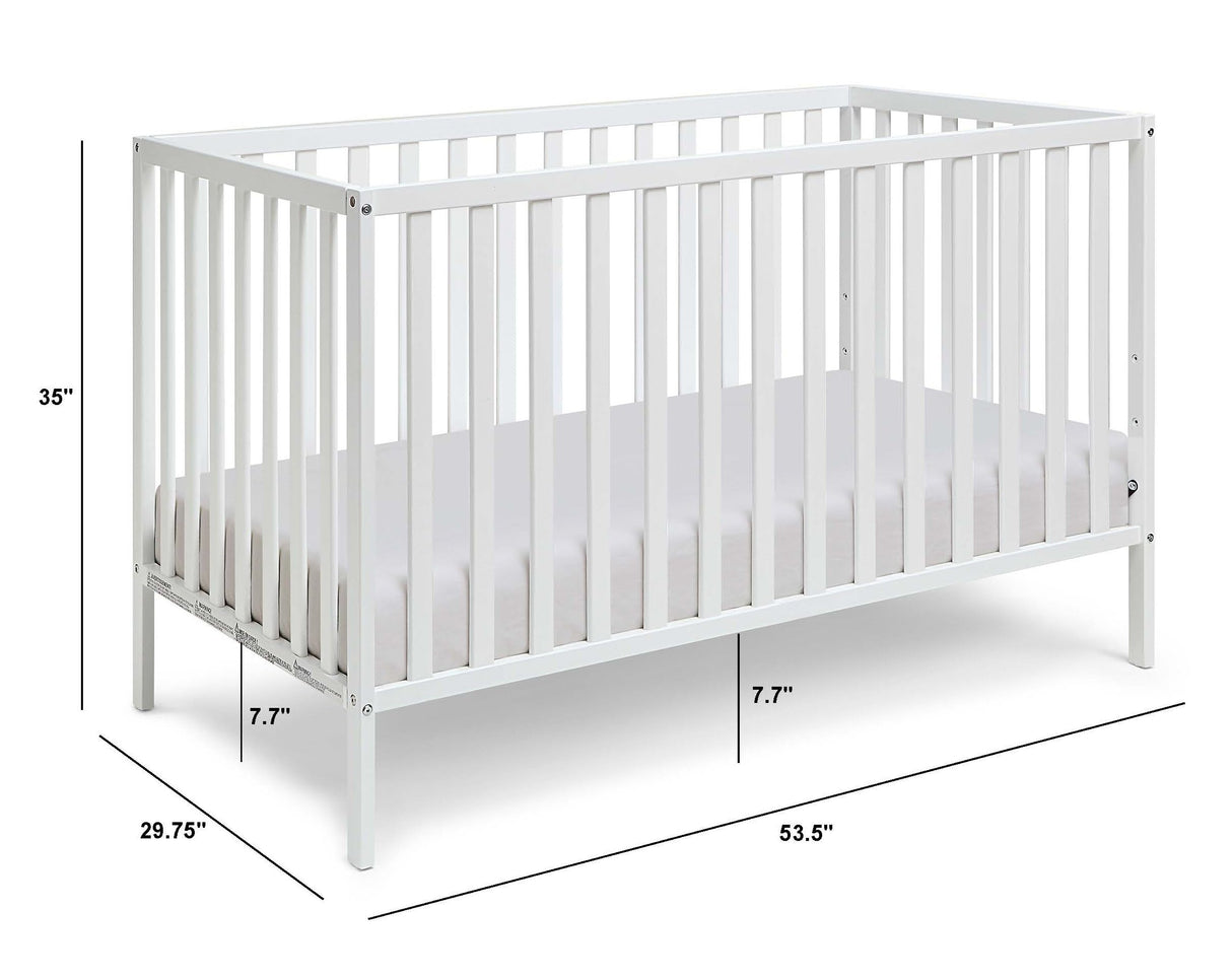 3 in 1 Convertible Crib, Pastel Pink