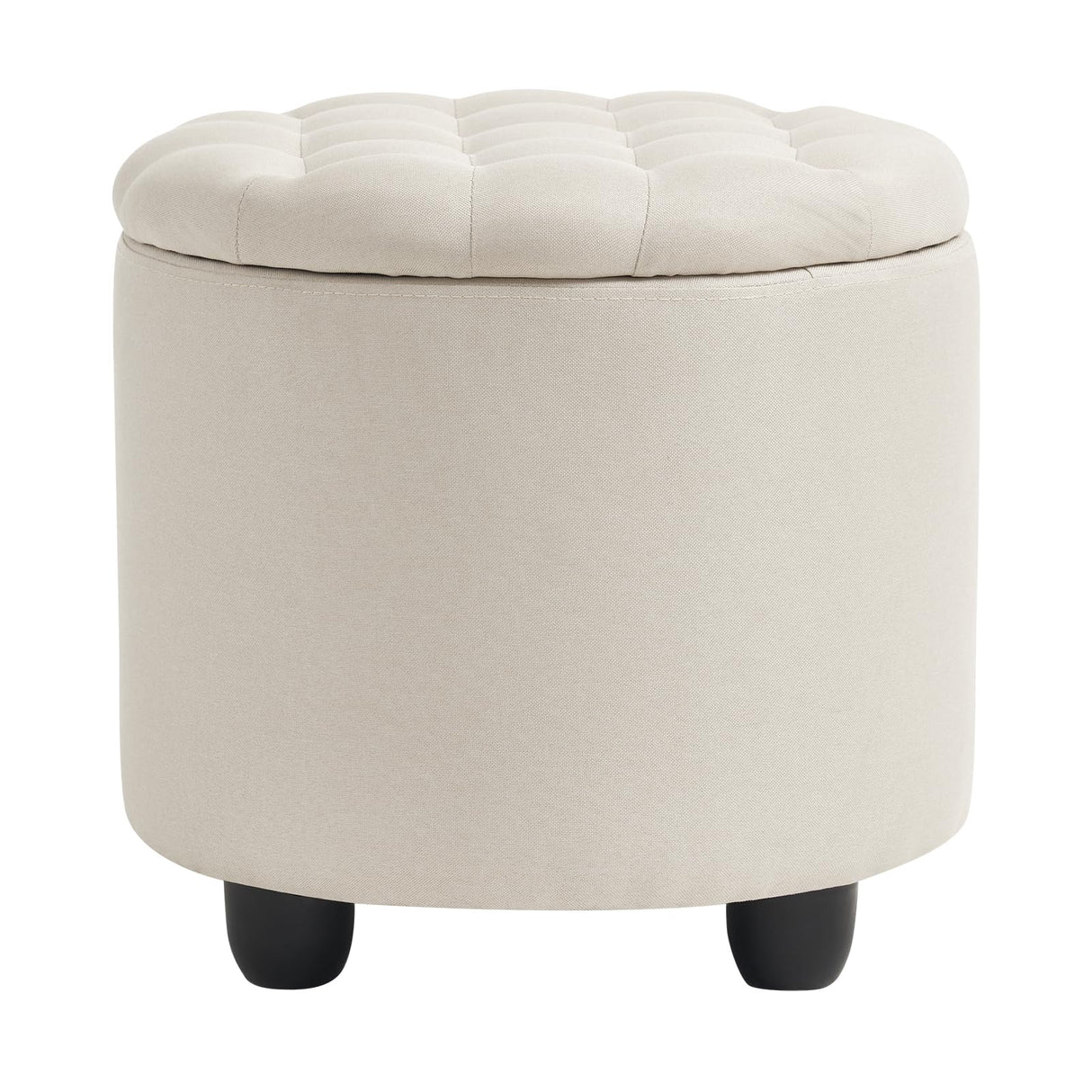 Modern Round Storage Ottoman,Button Tufted Ottoman Foot Stools Ottoman Footstool