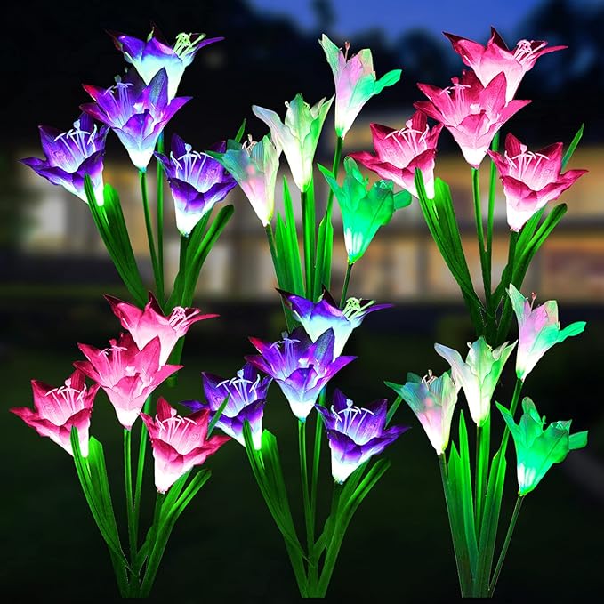 Solar Outdoor Lights Garden Decorative 10 Pack, Waterproof Solar Garden Lights