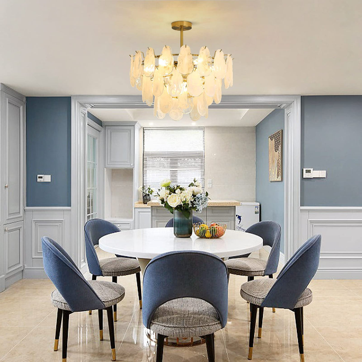 modern gold Chandeliers Lighting, D23.6 creative cloud glass Pendant Ceiling