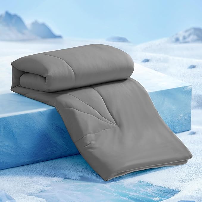 Revolutionary Cooling Comforter Queen Absorb Body Heat to Keep Cool