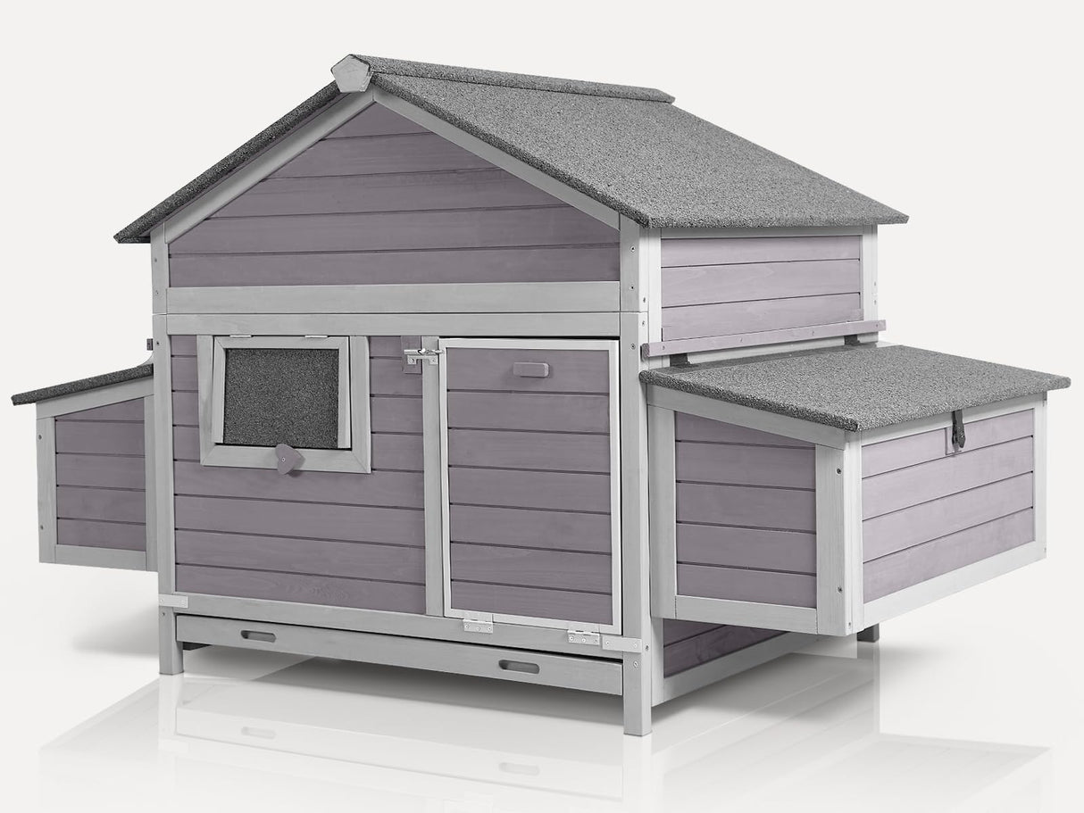 AirRoost Chicken Coop with Nesting Box, Tray & 6 Access Doors