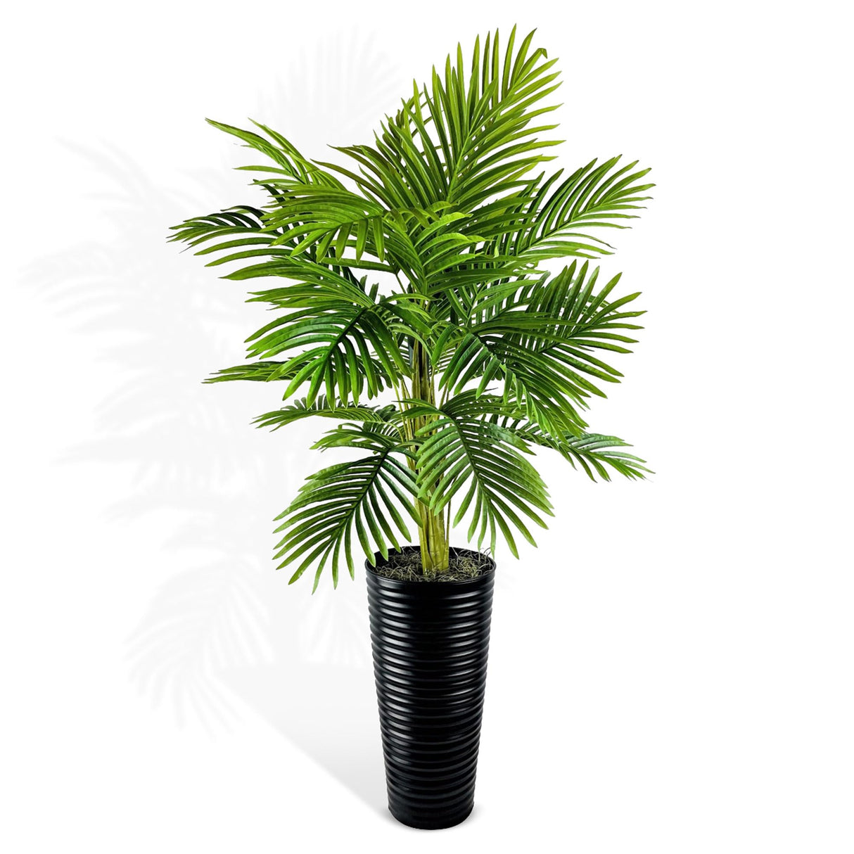 Artificial Palm Tree in Black Metal Pot – Natural