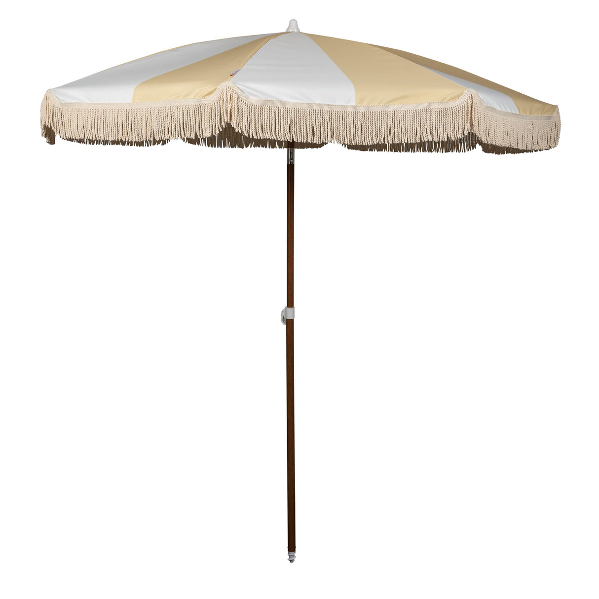 Summerland 6.5 Feet Beach Umbrella with Fringe - Outdoor Umbrella - UV50+ Sun
