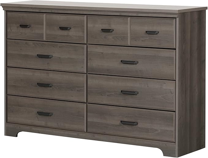 Versa 8-Drawer Double Dresser Gray Maple
