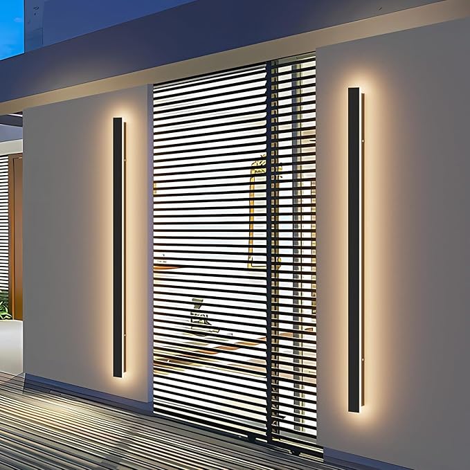 2 Pack 40Inch Long Outdoor LED Wall Lights 3000K Modern Exterior Wall Light Fixtures