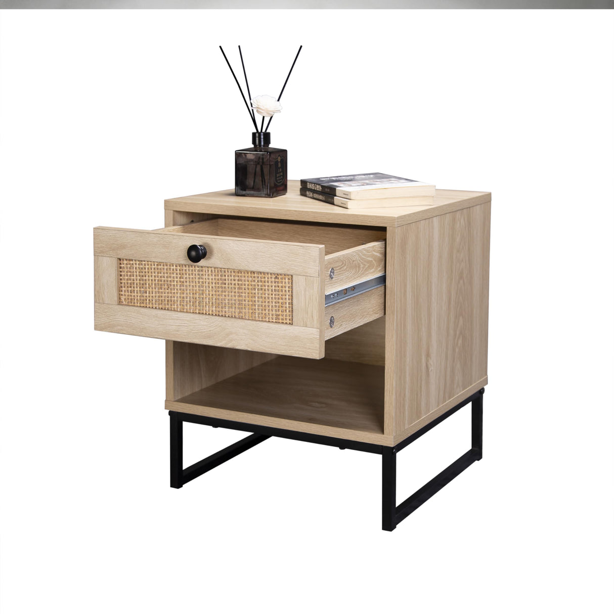 Birch Modern Side Table, Bedside or Night Stand