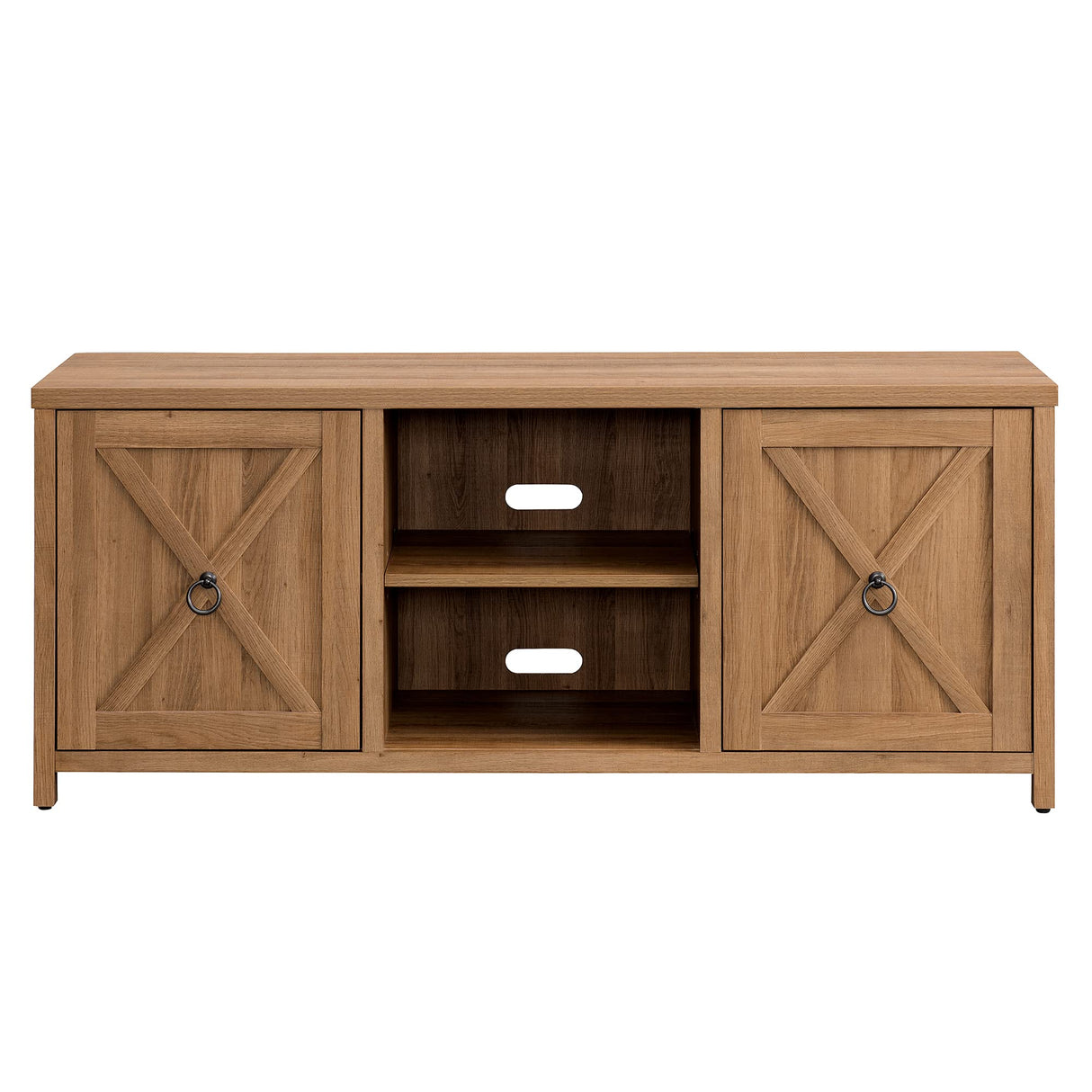 TV Stand for TV's up to 65" in Golden Oak, Electric Fireplace TV Stands for the Living Room