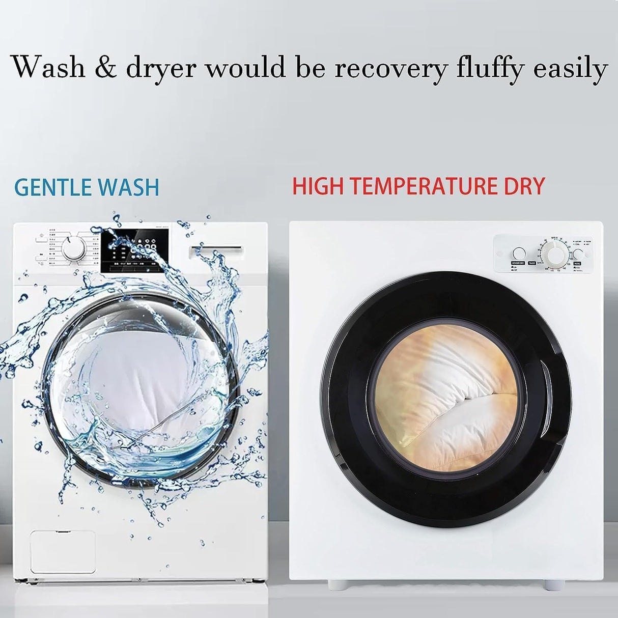 Acteb Ultra Thin Flat Soft Bed Pillows Standard Size Set of 2 Pack for Sleeping 20"x26", Hypoallergenic Skin Friendly Machine Washable