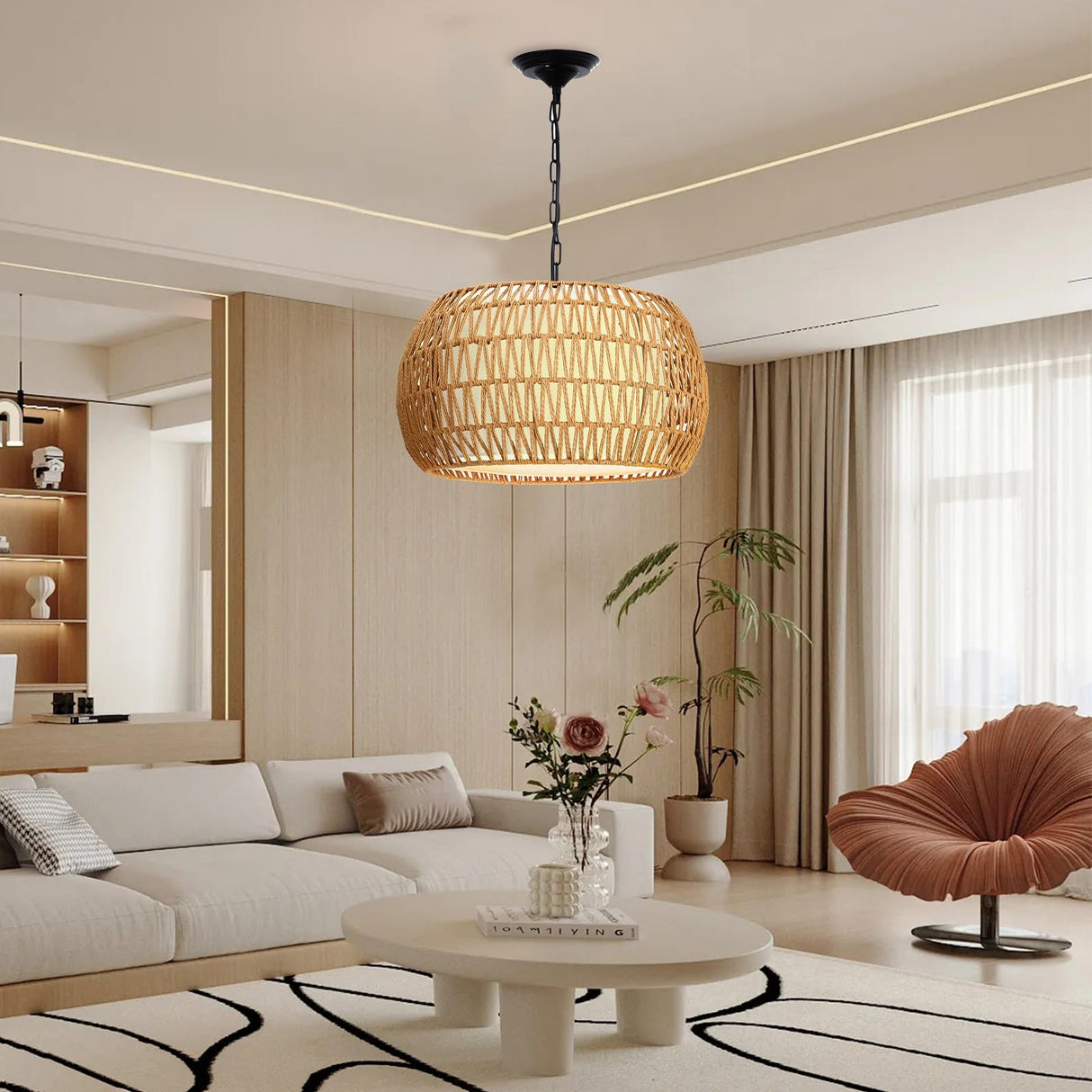 Chandelier for Dining Room Light Fixture, Adjustable Height, 3-Light Farmhouse Chandeliers