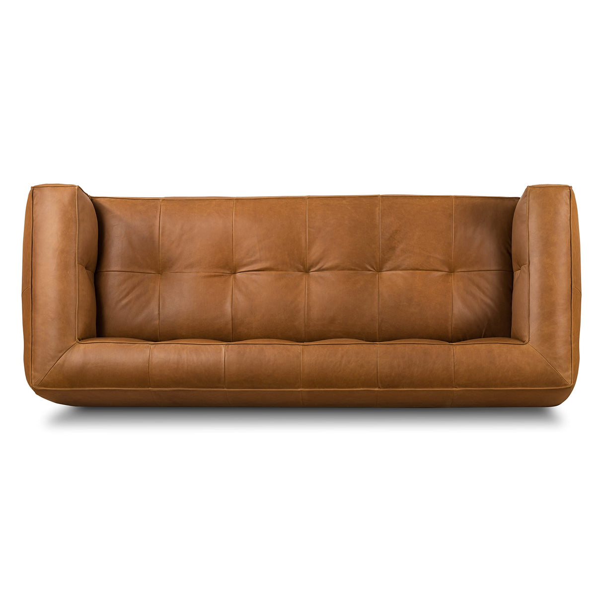 Capa Sofa in Full-Grain Pure-Aniline Italian Tanned Leather in Saddle Tan