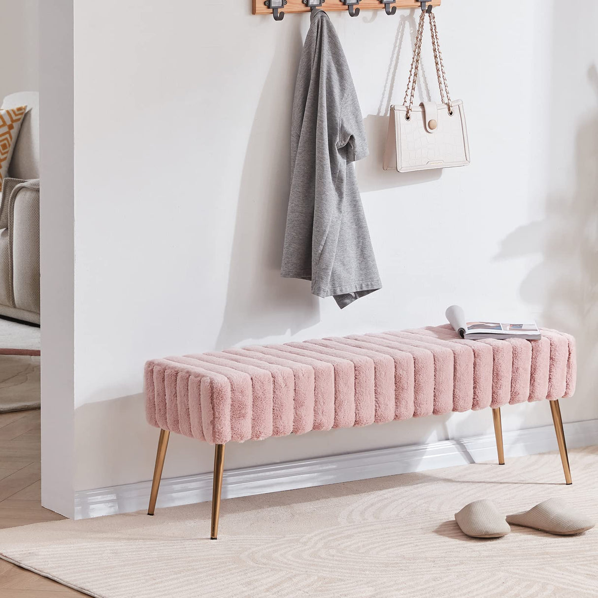 Stitched Upholstered Bedroom Benches