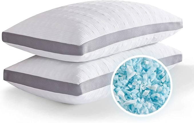 Meoflaw Cooling Memory Foam Pillows – Adjustable Bed Pillows