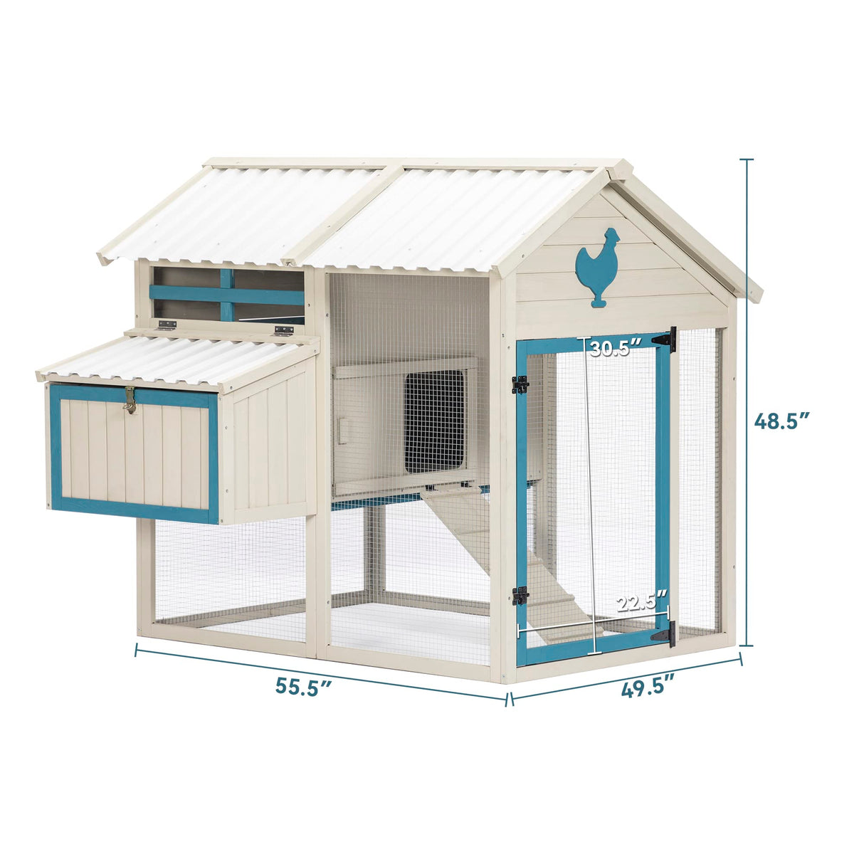 ClearTop Chicken Coop with Nesting Box & Transparent Panels