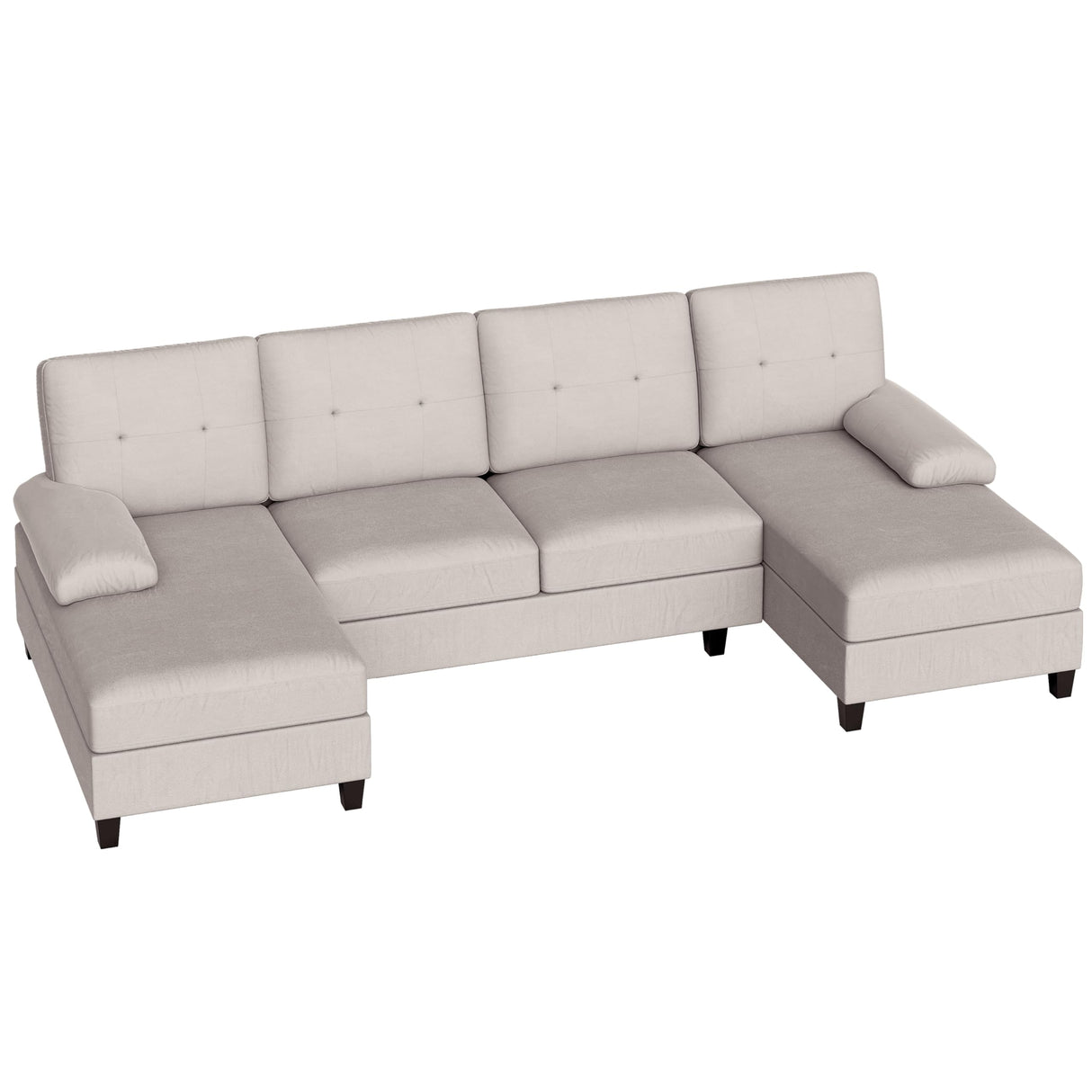 Sectional Sofa Couch, U-Shaped Sofa Couch with Double Chaise