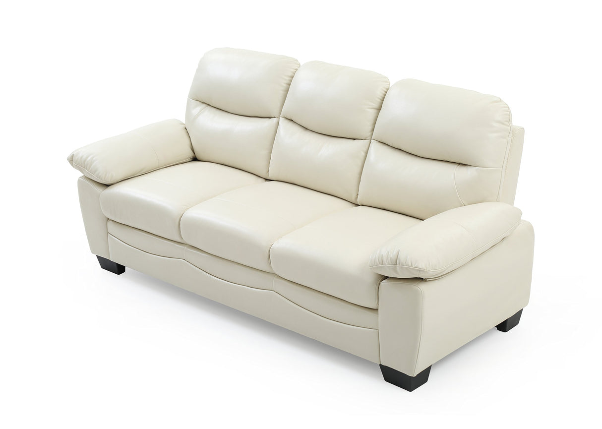 Upholstered Sofa, Pearl Faux Leather