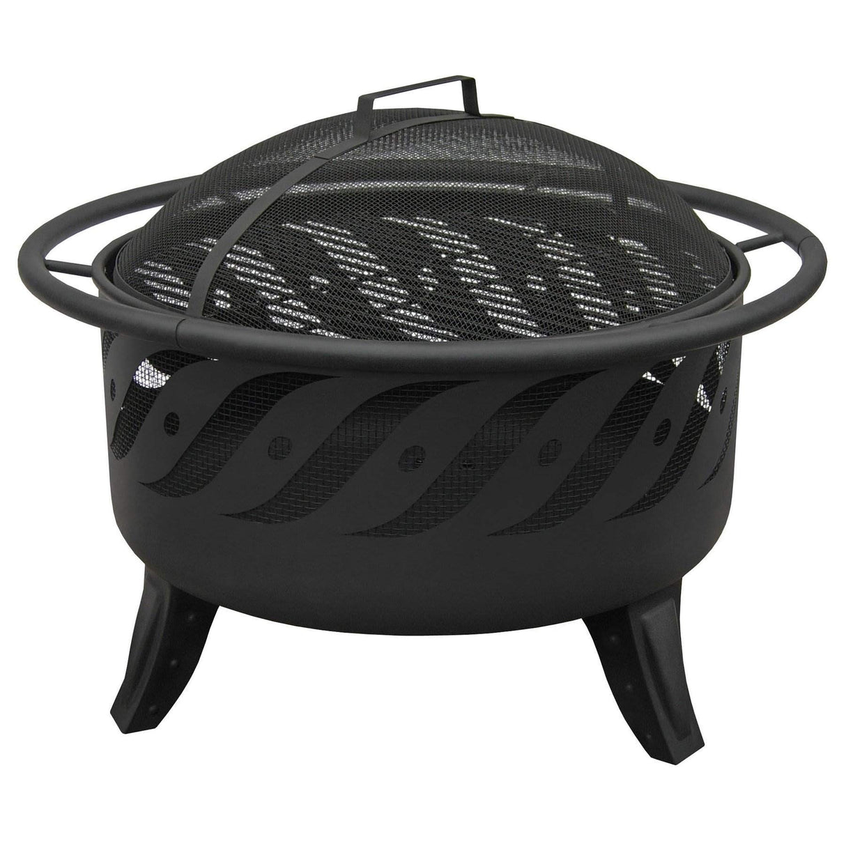 USA 23172 Patio Lights Firewave Firepit, Black
