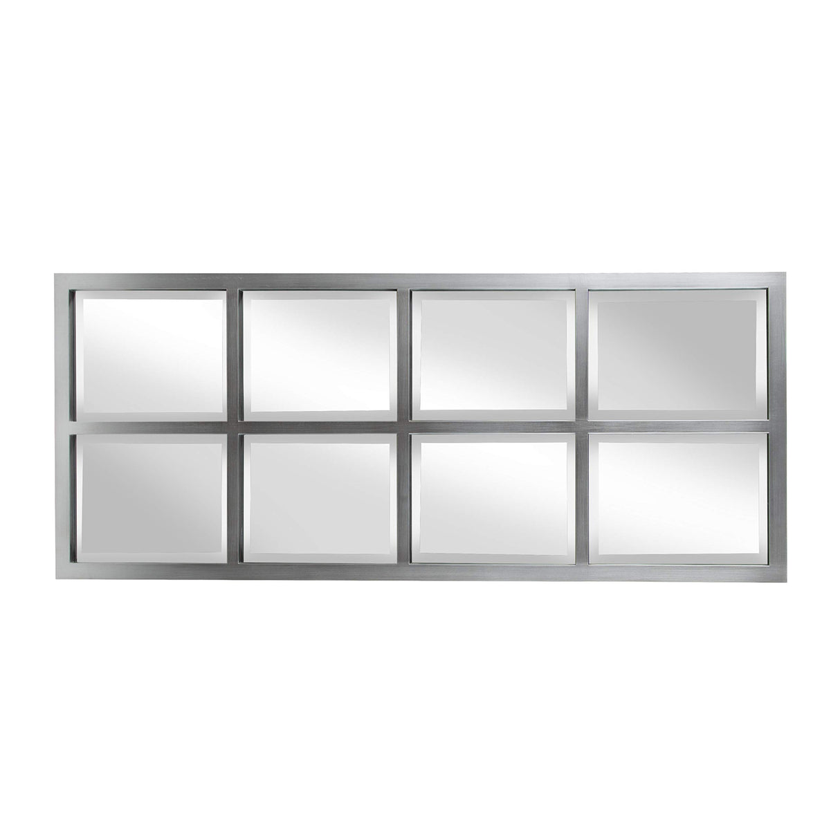 Windowpane Framed 8-Pane Wall Accent Mirror