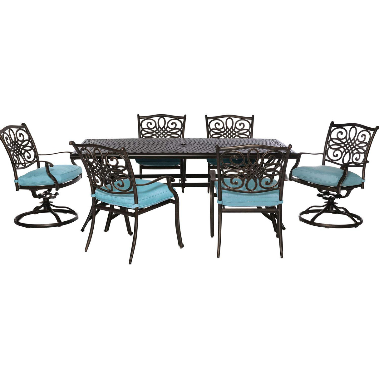 Traditions 7-Piece Outdoor Dining Set with Rust-Resistant Aluminum Dining Table