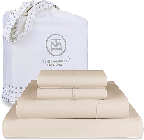 Luxury Supima Cotton Sheets, 1200 Thread Count Soft 100% Cotton Sheets