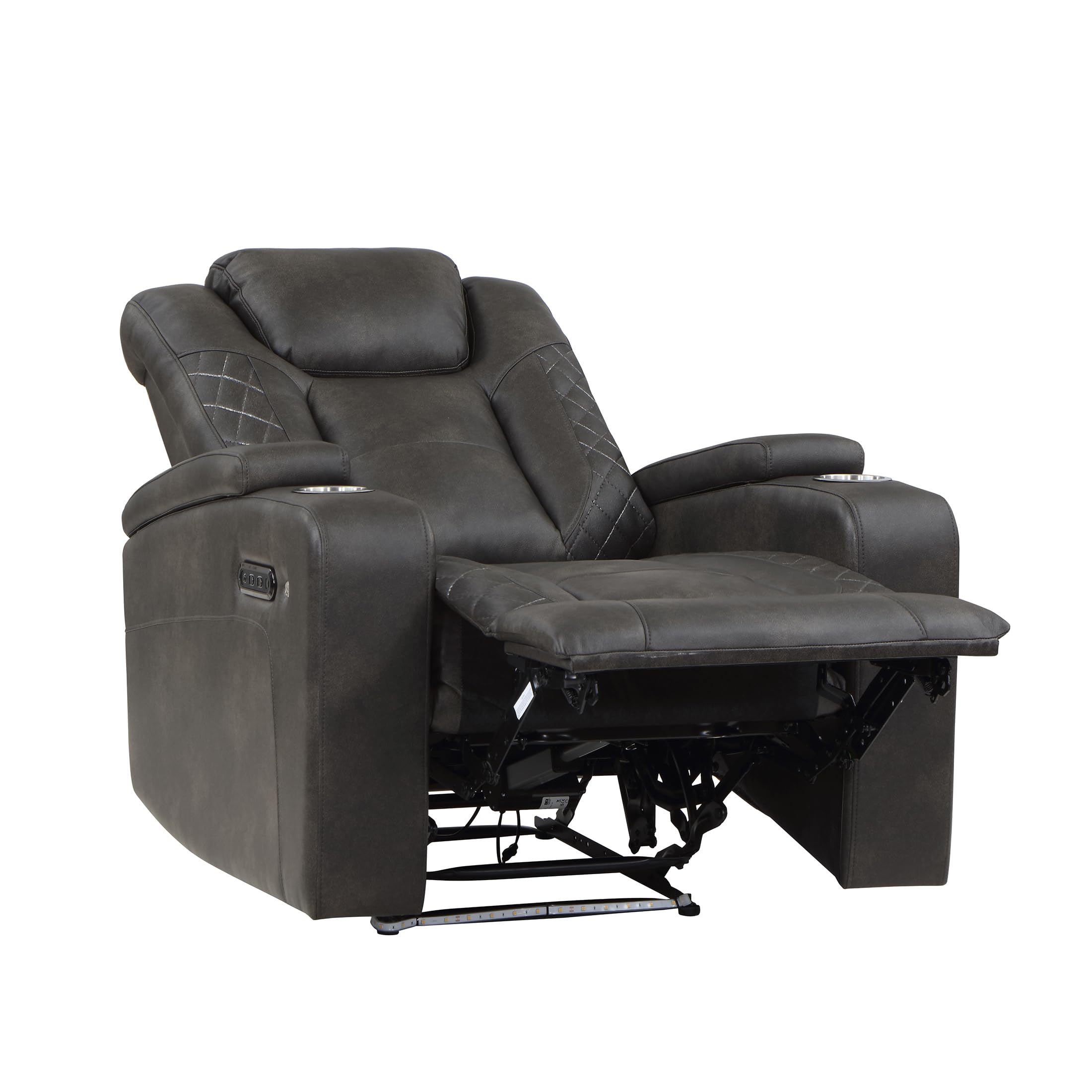 LumiLuxe Power Recliner Chair – Storage Arms, USB, LED & Power Headrest
