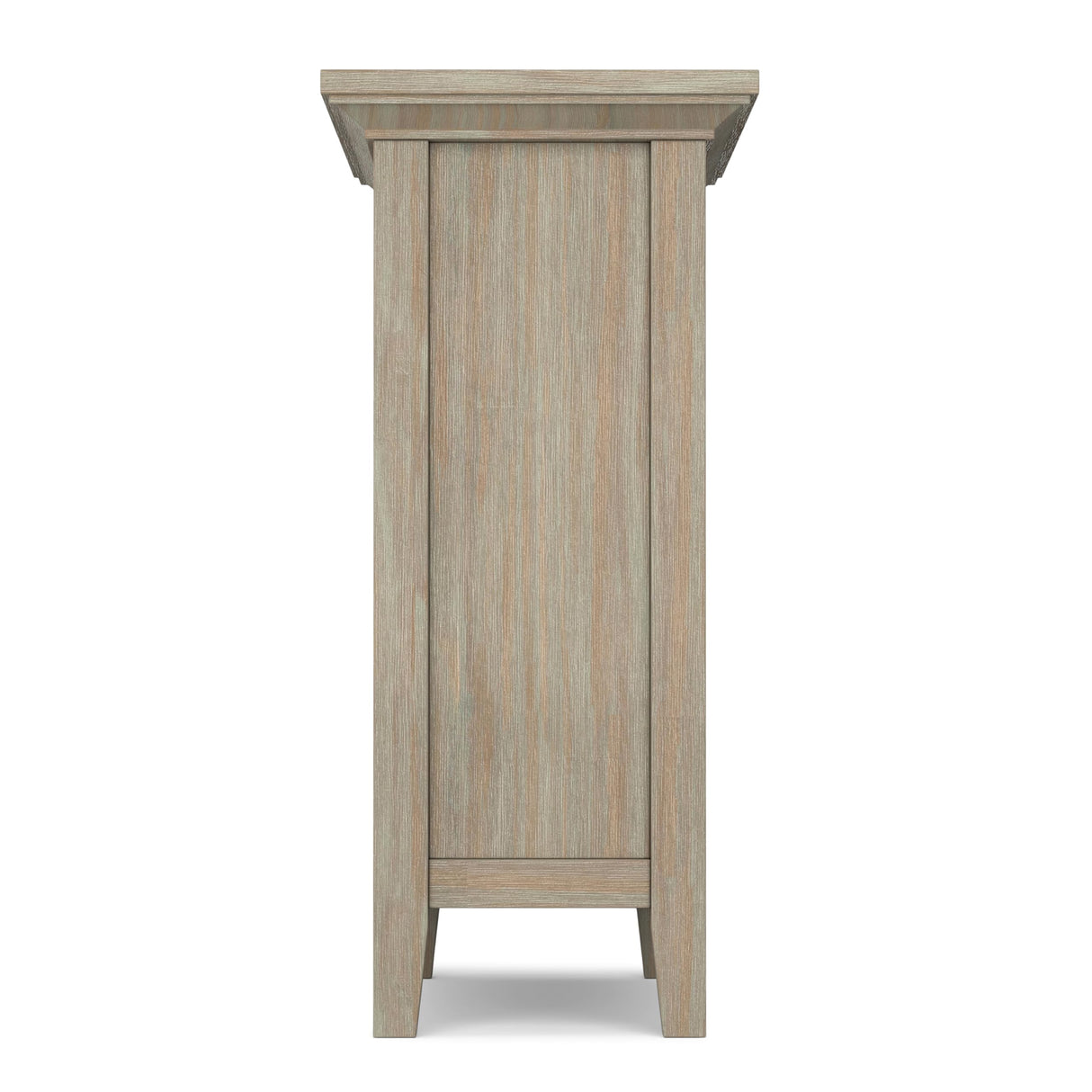 Redmond SOLID WOOD 32 inch Wide Transitional Low Storage Cabinet in Distressed Grey