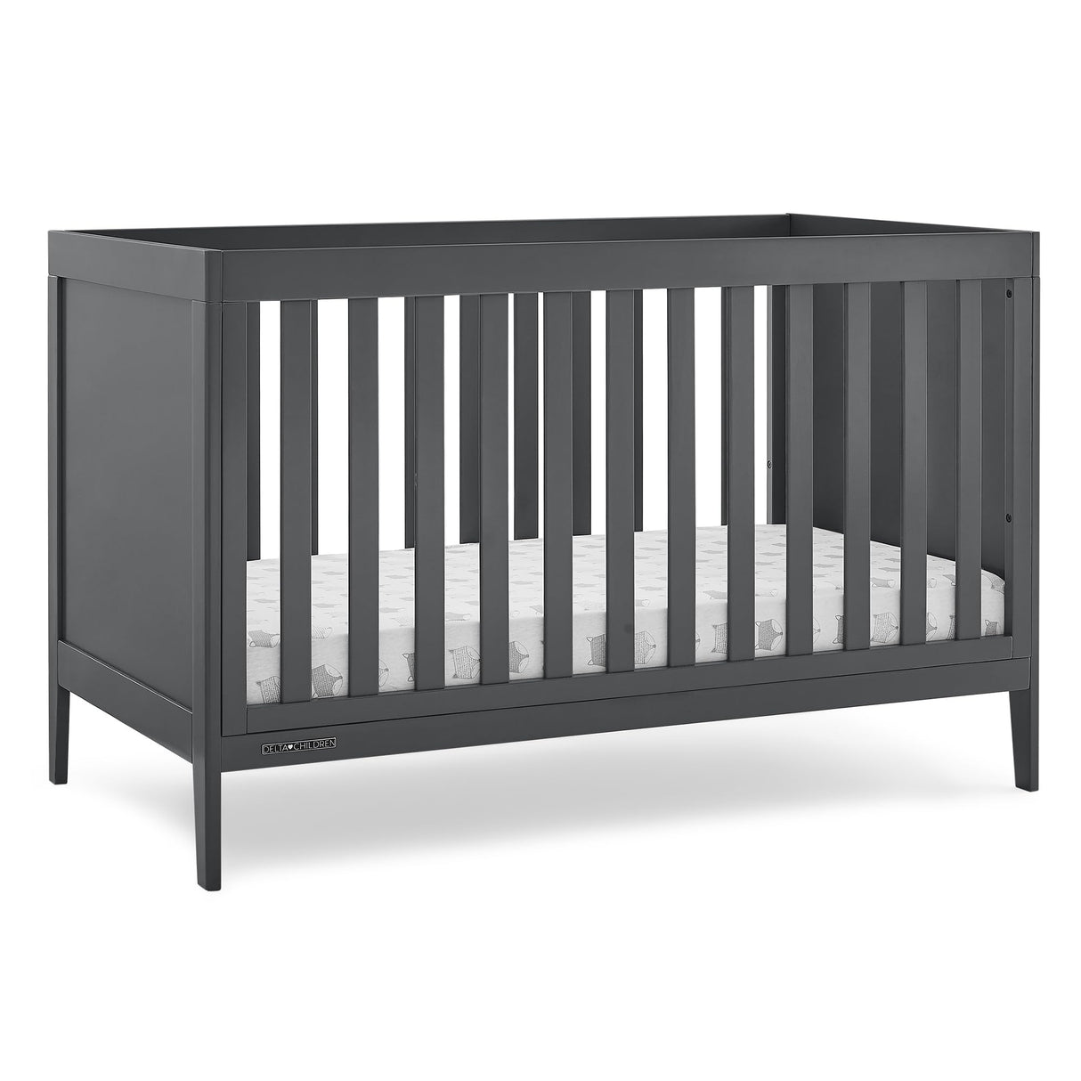 Hayes 4-in-1 Convertible Crib - Greenguard Gold Certified, Charcoal Grey