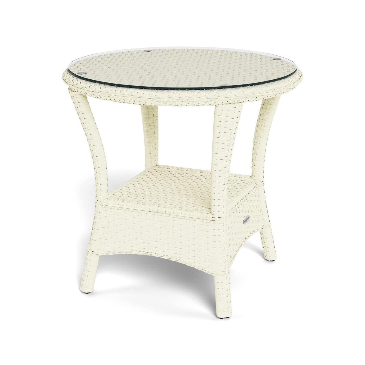 Outdoor Bayview Side Table, 24” Diameter Round x 23”H, Magnolia