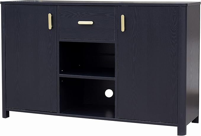 Emerson Storage Media Console TV Stand for TVs up to 59", Walnut