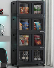 320Qt Storage Bins with Lids, 80Gal Plastic Stackable Collapsible Storage Bins