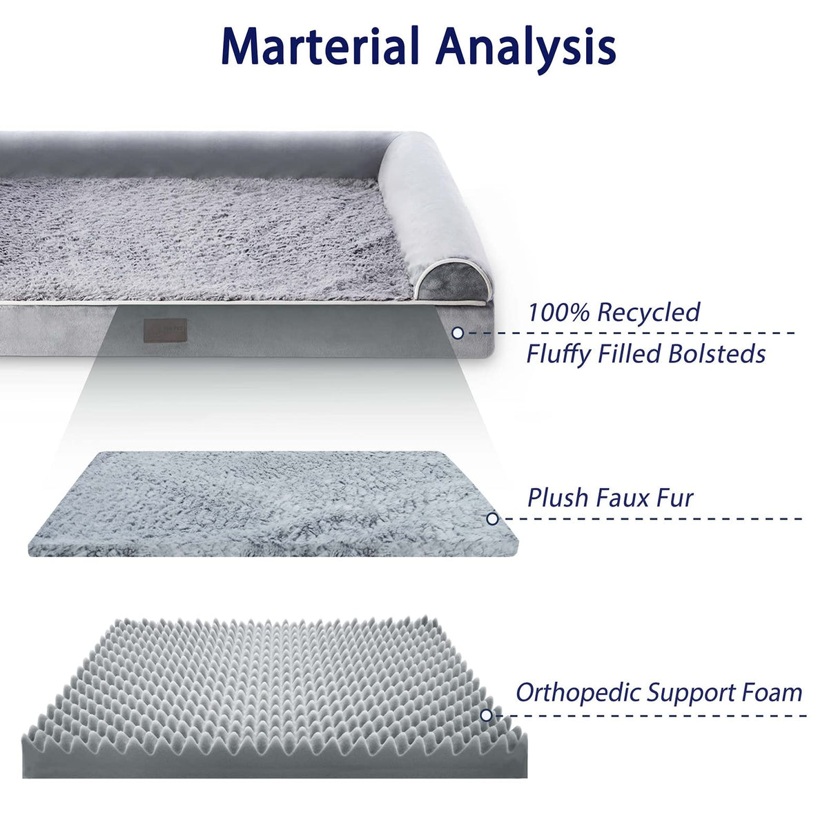 Western Home Orthopedic Dog Beds Extra Large Sized Dog, Pet Sofa Bed