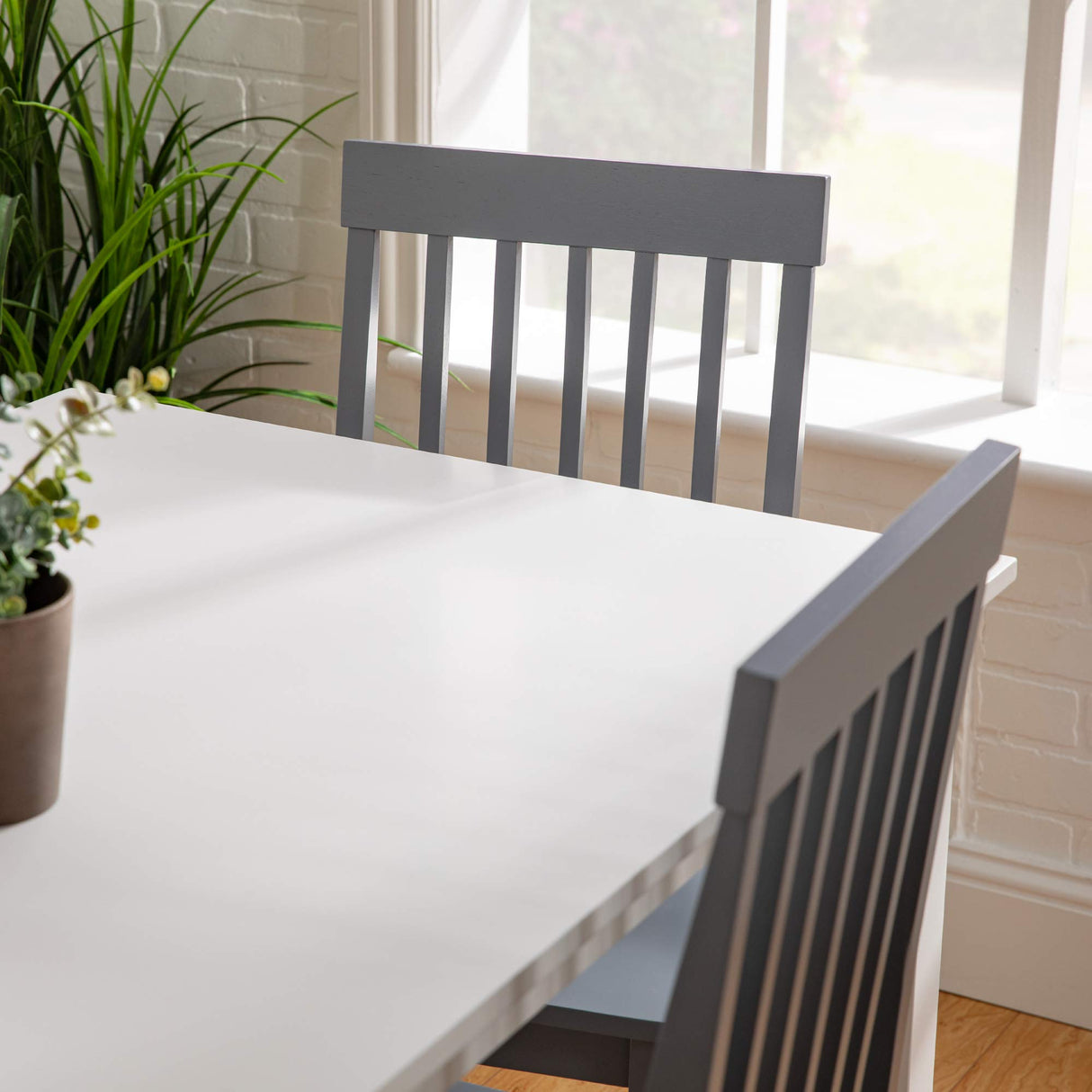 4 Person Modern Farmhouse Wood Small Dining Table Dining Room Kitchen Table Set 4