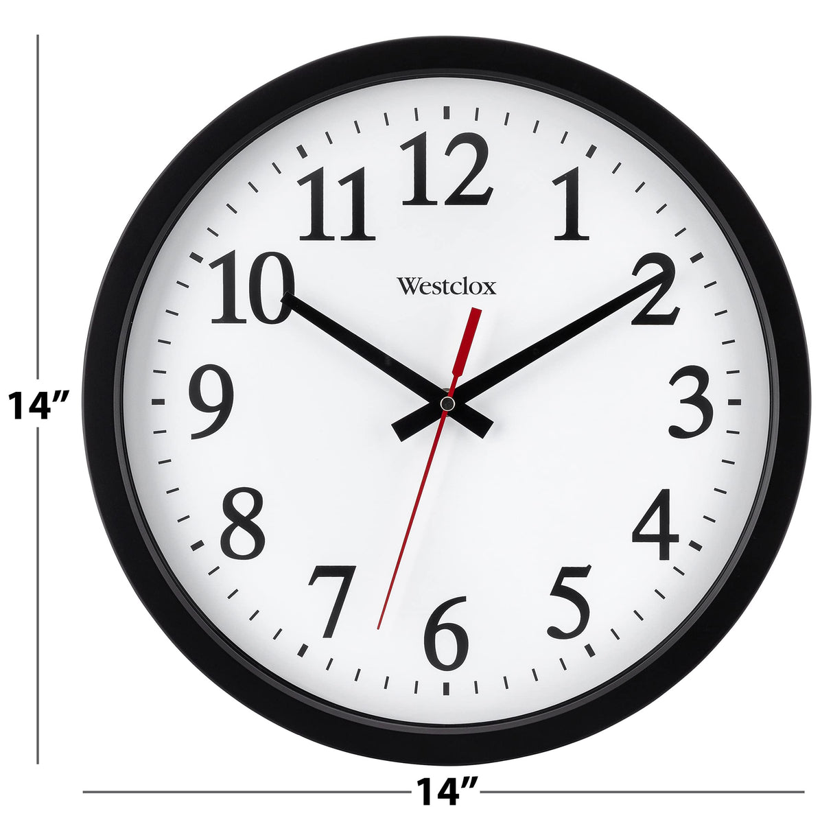 Westclox 14" Round Electric Powered Office Wall Clock White