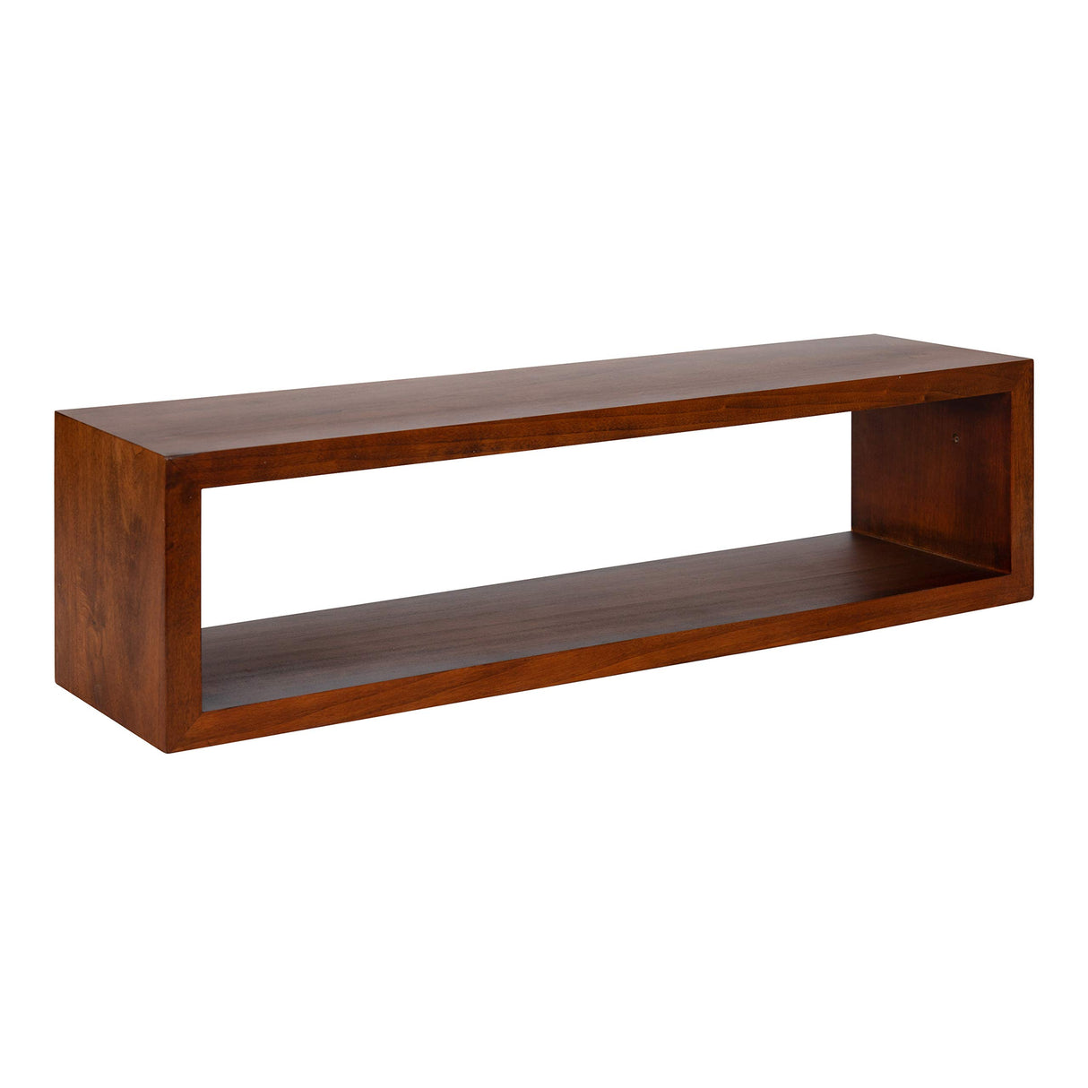 Holt Modern Floating Wood Wall Shelf, 30 x 8, Walnut Brown, Chic Rectangular