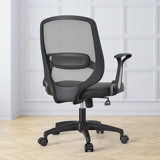Ergonomic Small Task Desk Office Chair Without Arms Height Adjustable