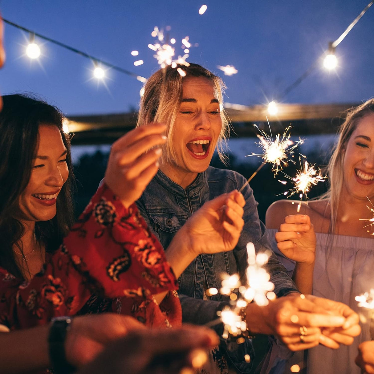 Outdoor String Lights with Hanging Sockets Weatherproof Technology Heavy Duty