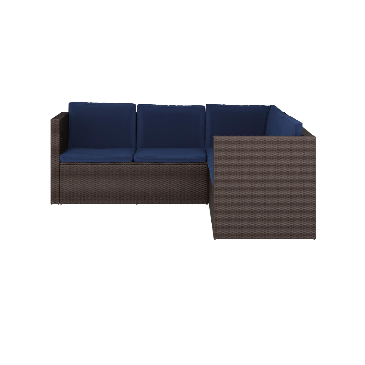 Ginger All Weather PE Rattan Sectional Sofa with Coffee Table and Included Cushions