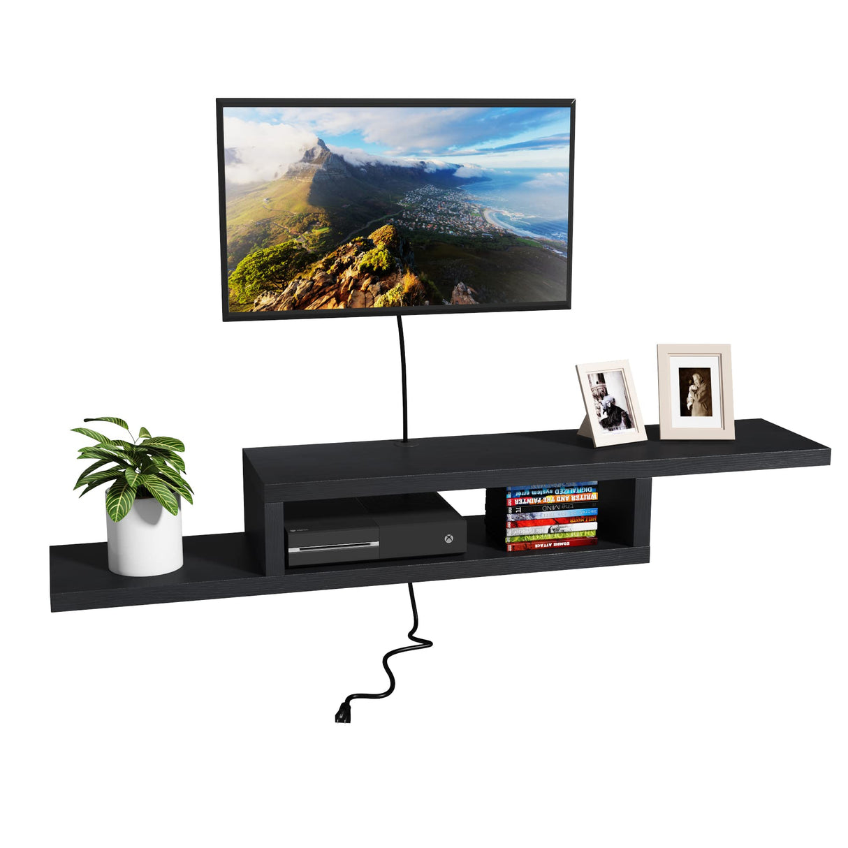 Floating TV Stand Shelf, Wall Mount Entertainment Center, 60” Media Console Stand