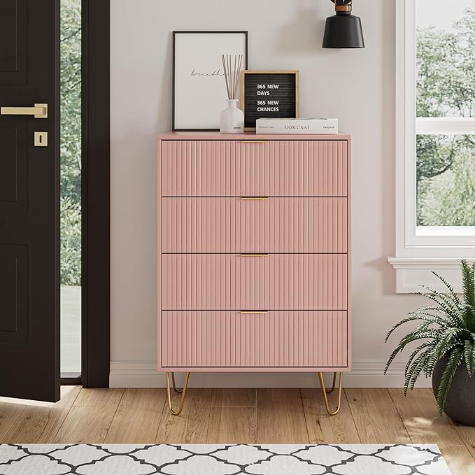 4 Drawer Dresser, Drawer Chest, Tall Storage Dresser Chest