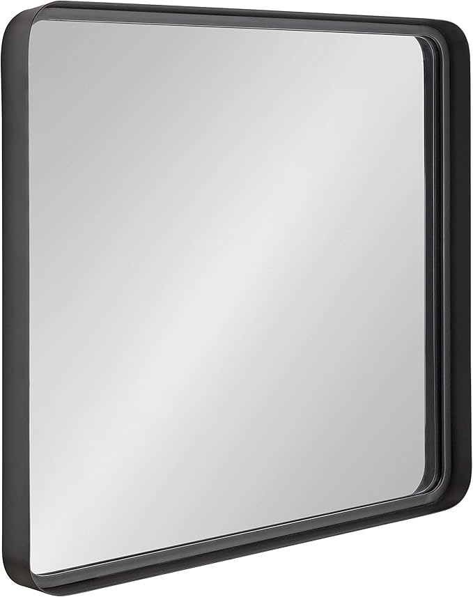 Armenta Modern Soft Rectangle Metal Framed Mirror