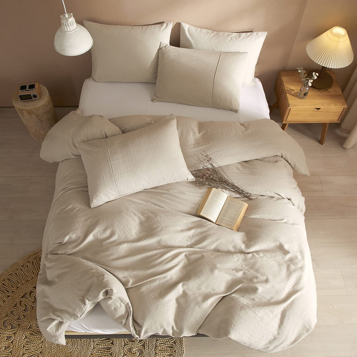 100% Linen Duvet Cover King - Super Soft French Linen Comforter Cover Breathable