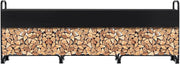 12 Ft Firewood Rack Outdoor, Firewood Rack With Anti-Rust Coating and Waterproof Cover